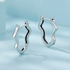 Silver Wave Earrings - Lullaboo