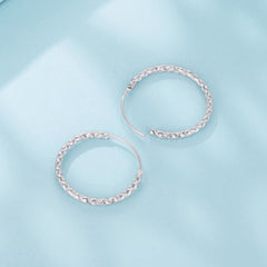 Carved Floral Hoop Earrings - Lullaboo