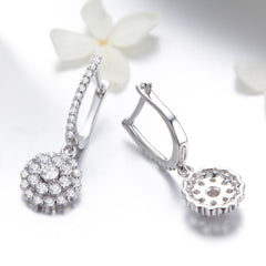 Flower CZ Drop Earrings - Lullaboo