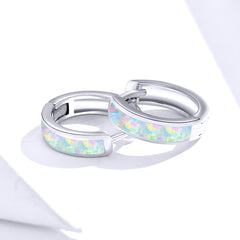 Opal Hoop Earrings - Lullaboo