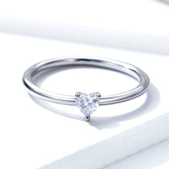 Silver Heart CZ Ring - Lullaboo