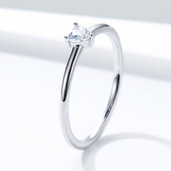 Silver Heart CZ Ring - Lullaboo