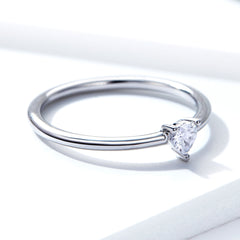 Silver Heart CZ Ring - Lullaboo