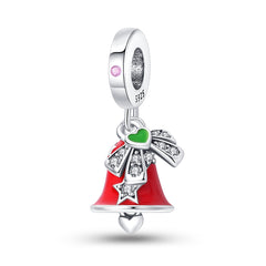Red Christmas Bell Dangle Charm