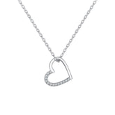 Cubic Zirconia Heart Pendant Necklace