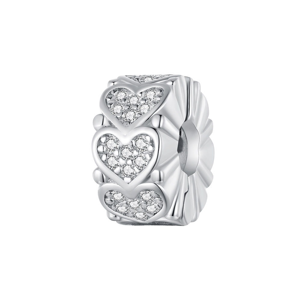 CZ Heart Clip Charm - Lullaboo
