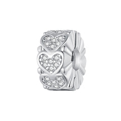 CZ Heart Clip Charm - Lullaboo