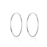 Simple Silver Hoop Earrings - Lullaboo