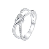 Geometric Twisted Heart Ring - Lullaboo