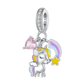 Rainbow Unicorn Dangle Charm - Lullaboo