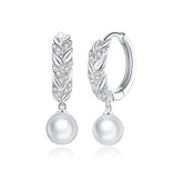 Vine Hoop Pearl Drop Earrings - Lullaboo