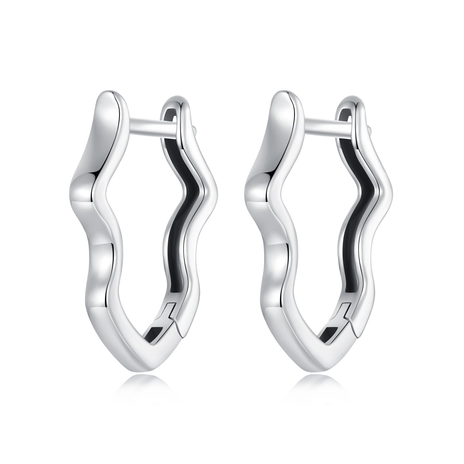 Silver Wave Earrings - Lullaboo