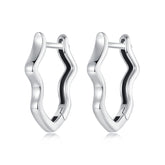 Silver Wave Earrings - Lullaboo
