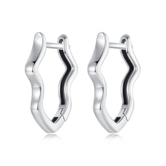 Silver Wave Earrings - Lullaboo