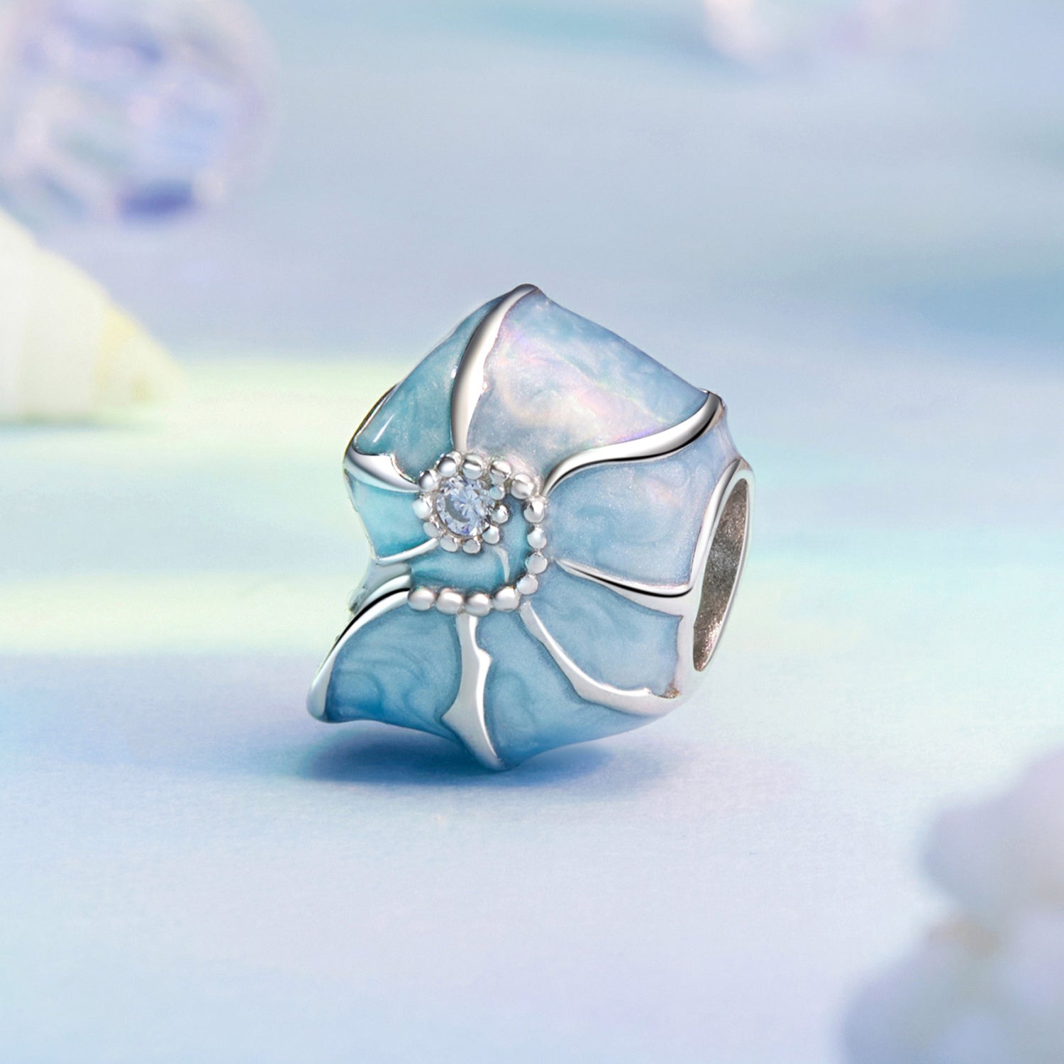 Blue Conch Shell Charm