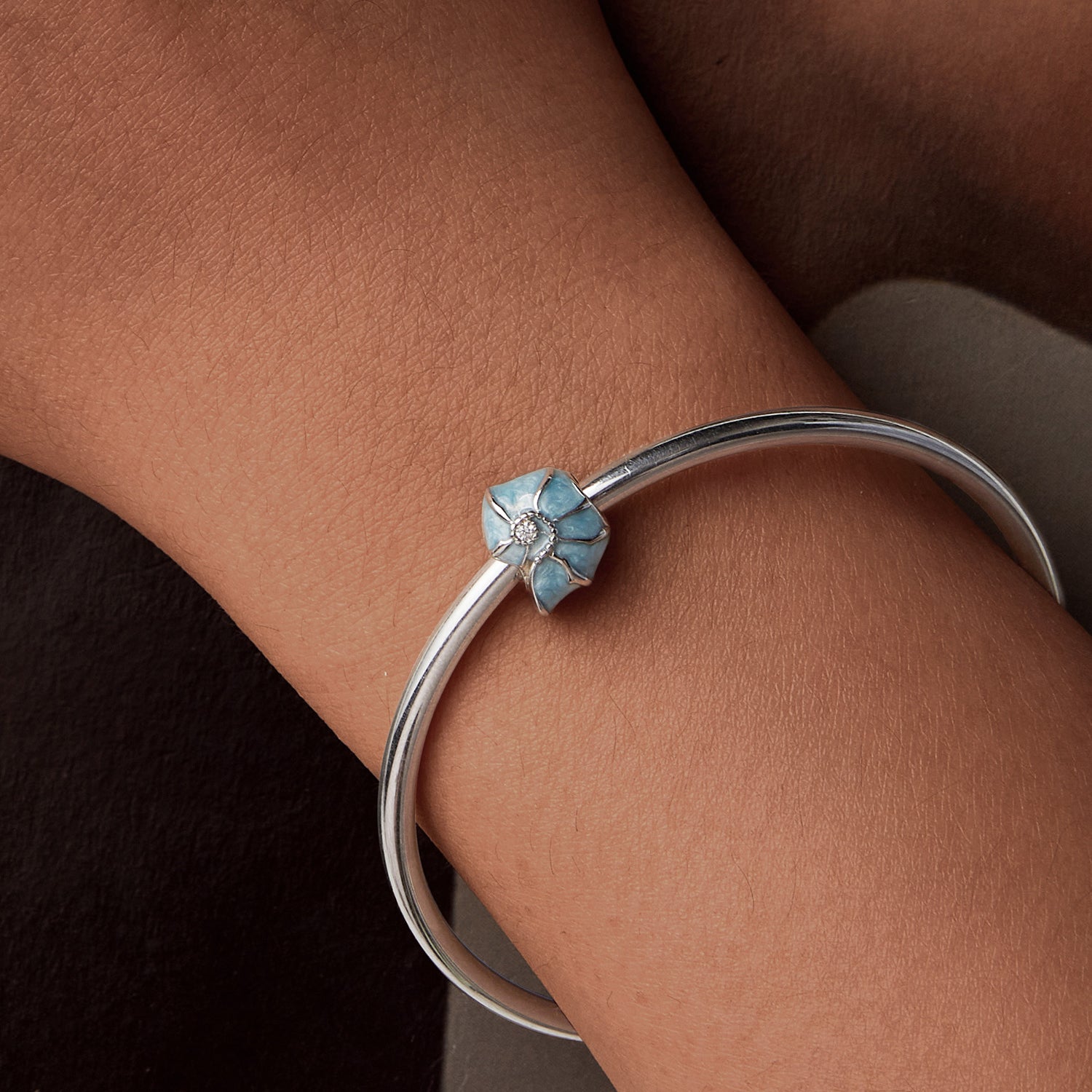 Blue Conch Shell Charm