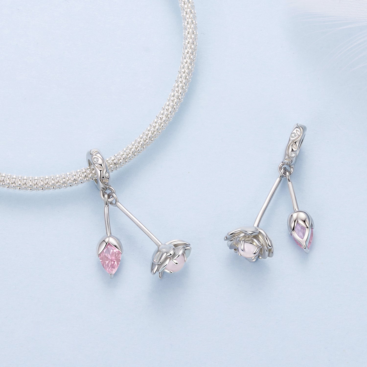 Dried Flowers Dangle Charm