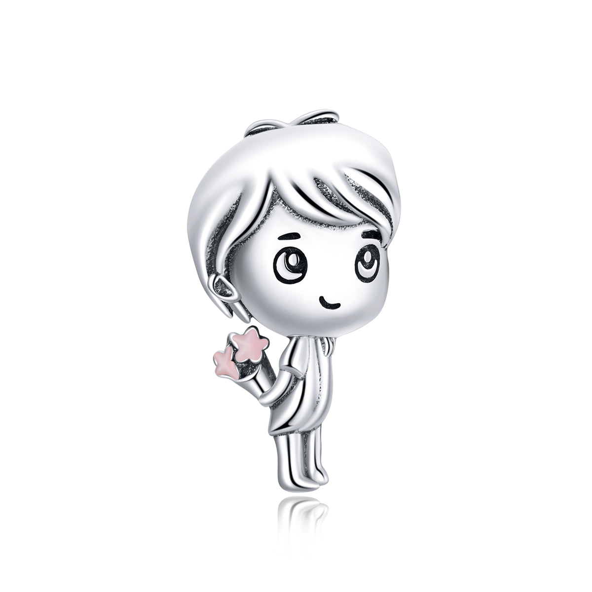 Boy with Flowers Charm