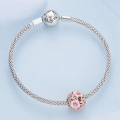 Cherry Blossom Rose Gold Flower Charm - Lullaboo