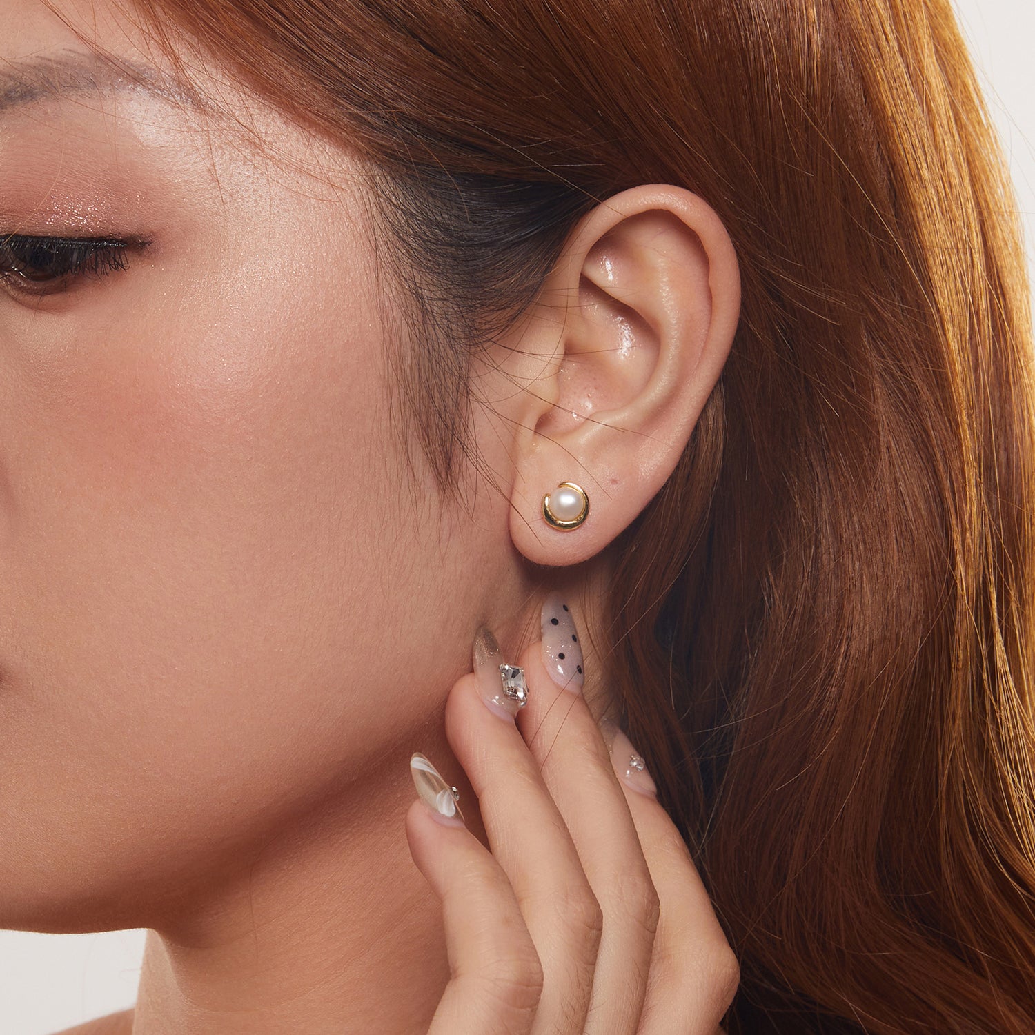 Gold Pearl Stud Earrings - Lullaboo
