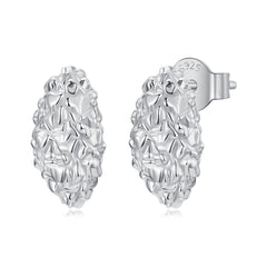 Textured Raindrop Stud Earrings