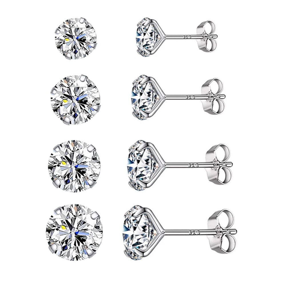 CZ Silver Stud Earrings - Lullaboo