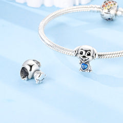 Puppy Blue Heart Charm - Lullaboo