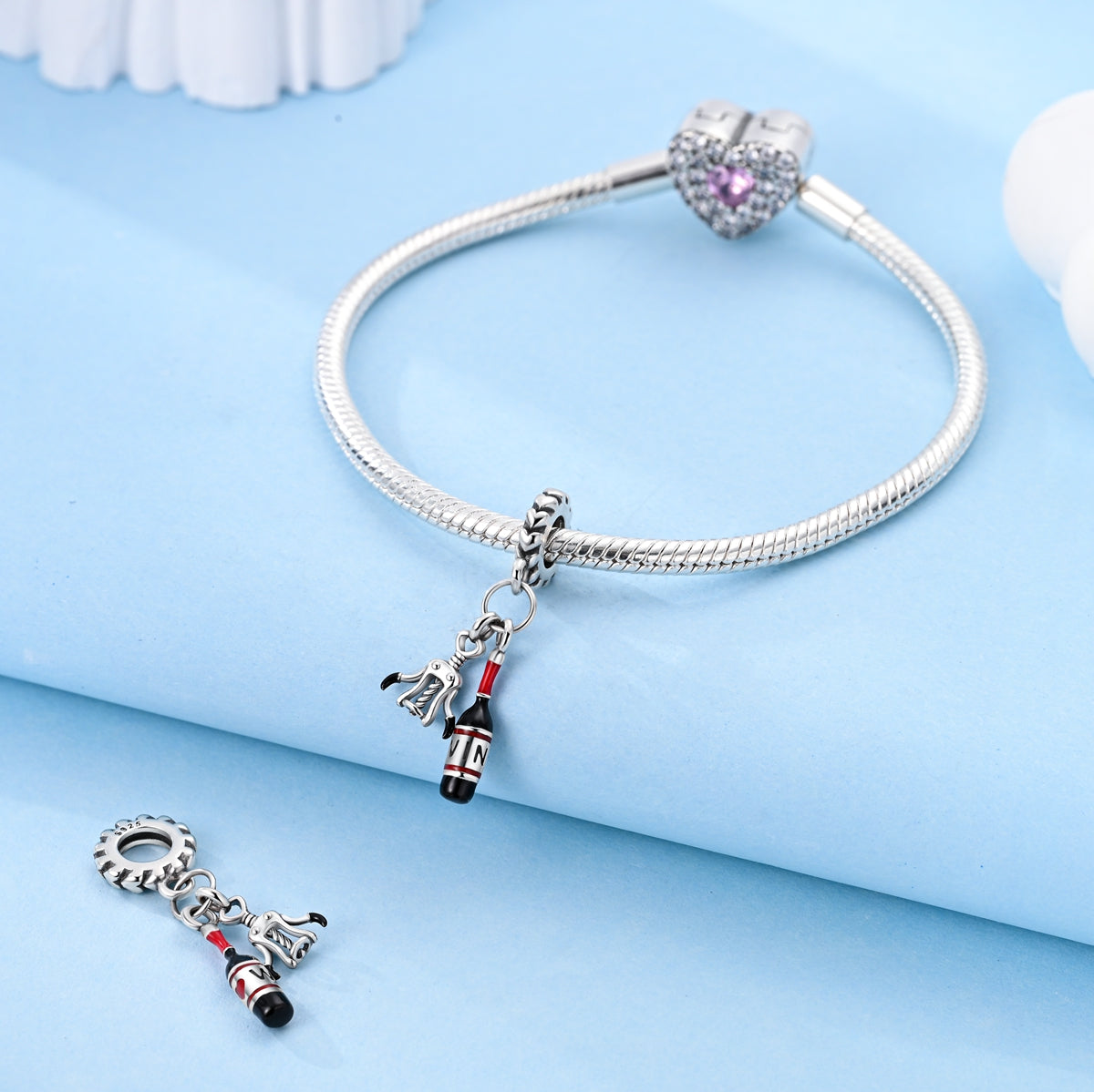 Wine Bottle Dangle Charm - Lullaboo