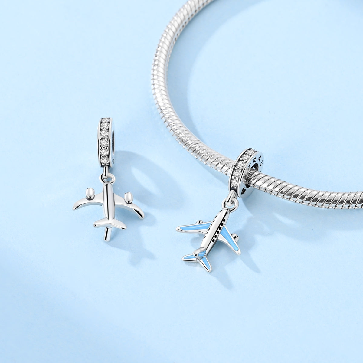 Blue Plane Dangle Charm - Lullaboo