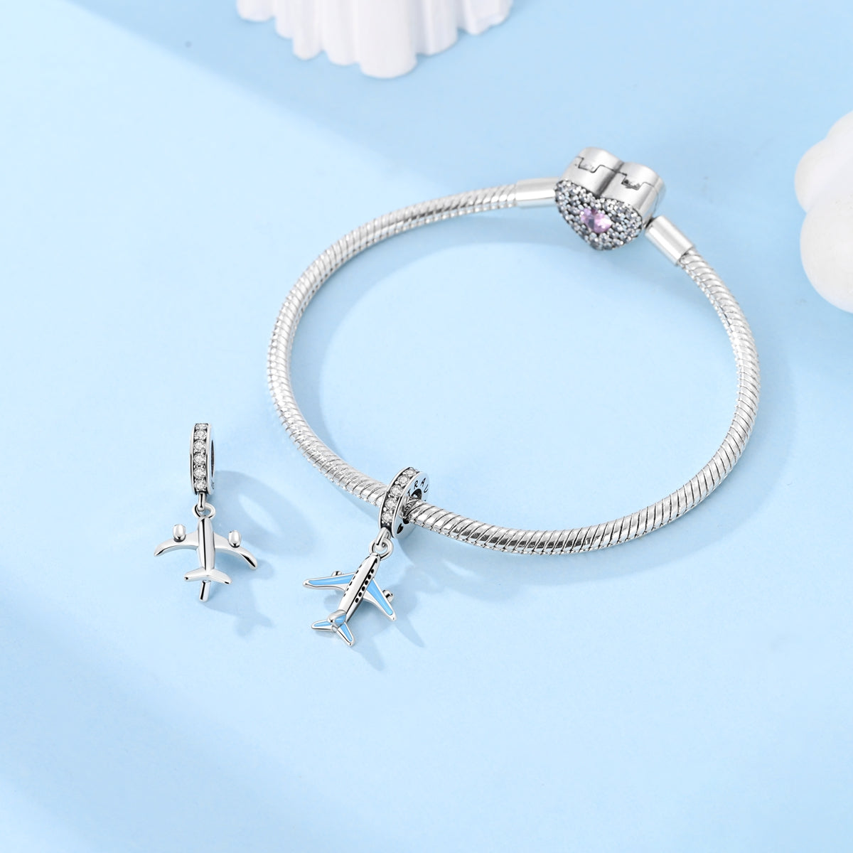 Blue Plane Dangle Charm - Lullaboo