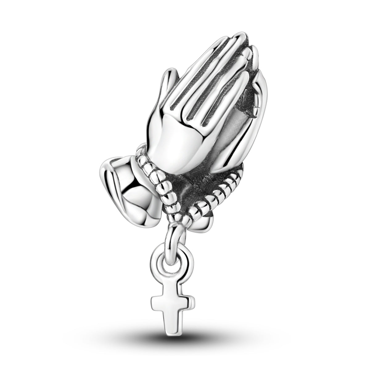 Rosary Prayer Hands Charm