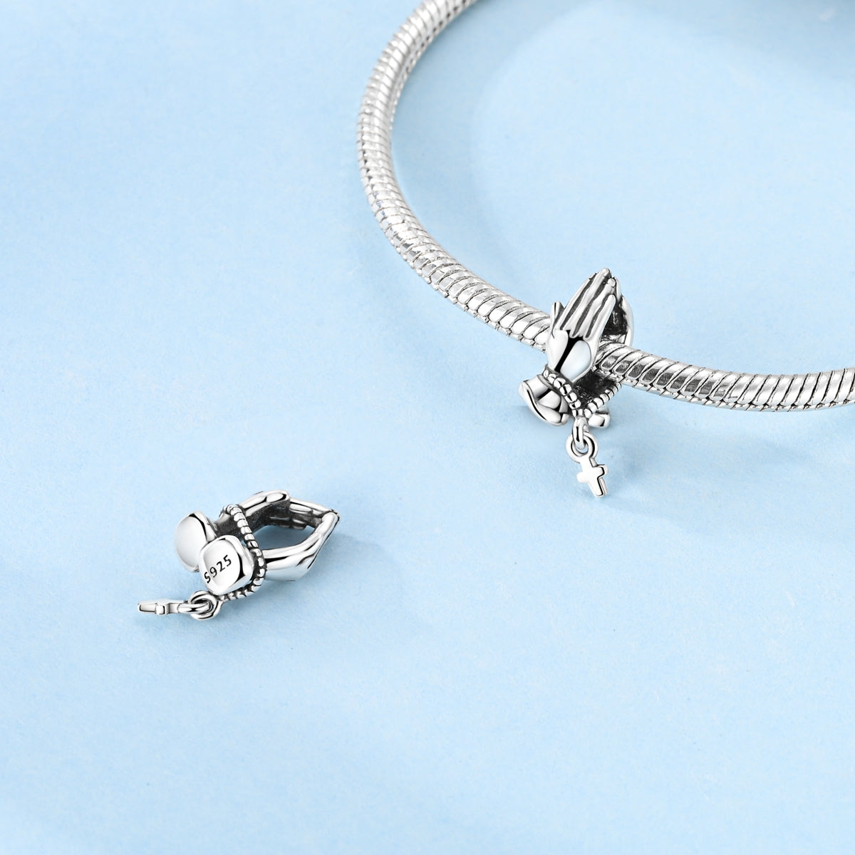 Rosary Prayer Hands Charm