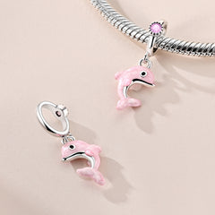 Pink Dolphin Dangle Charm - Lullaboo