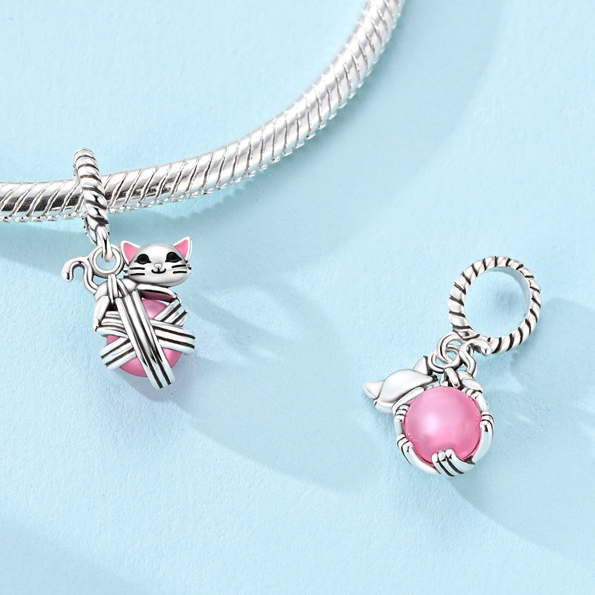 Kitty with Wool Dangle Charm - Lullaboo