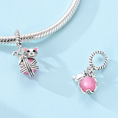 Kitty with Wool Dangle Charm - Lullaboo