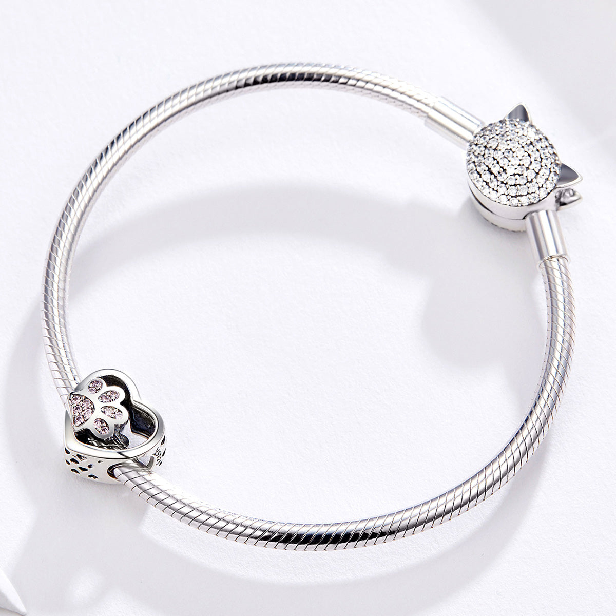 Pink Paw Heart Charm - Lullaboo