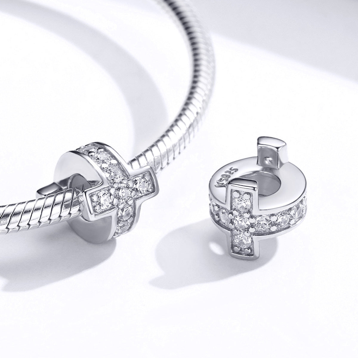 Silver Cross Charm