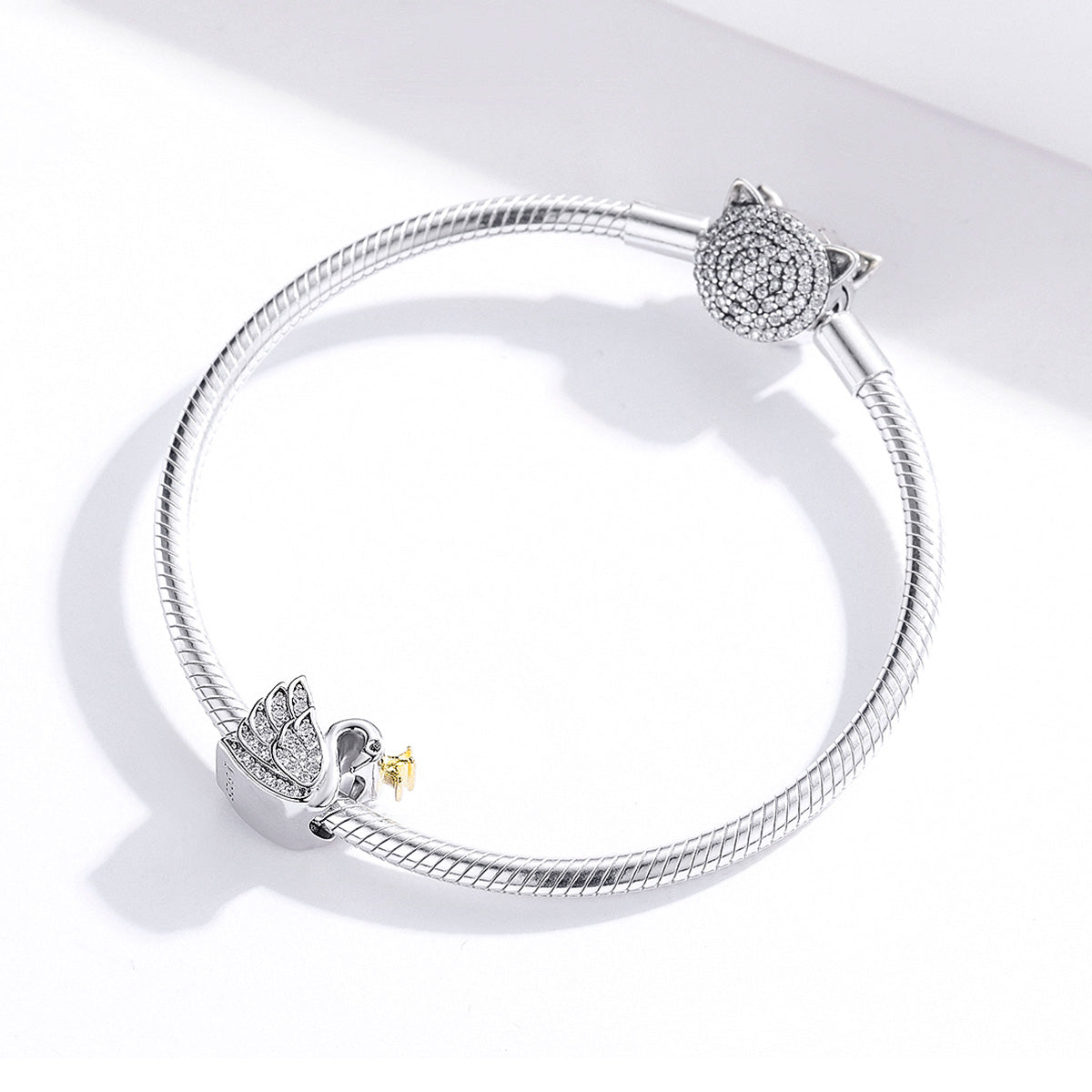 Swan with Crown Charm - Lullaboo