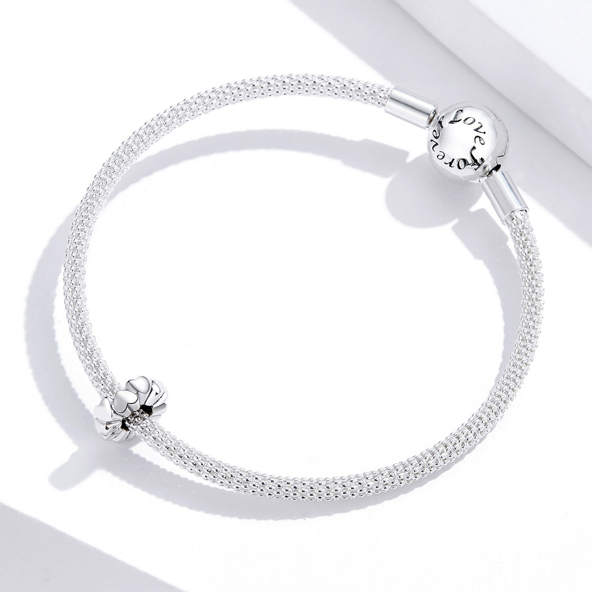 Silver Heart Spacer Charm