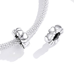 Silver Heart Spacer Charm
