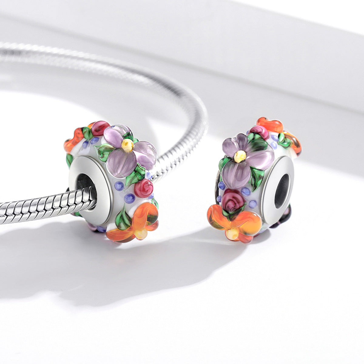 Floral Glass Bead - Lullaboo