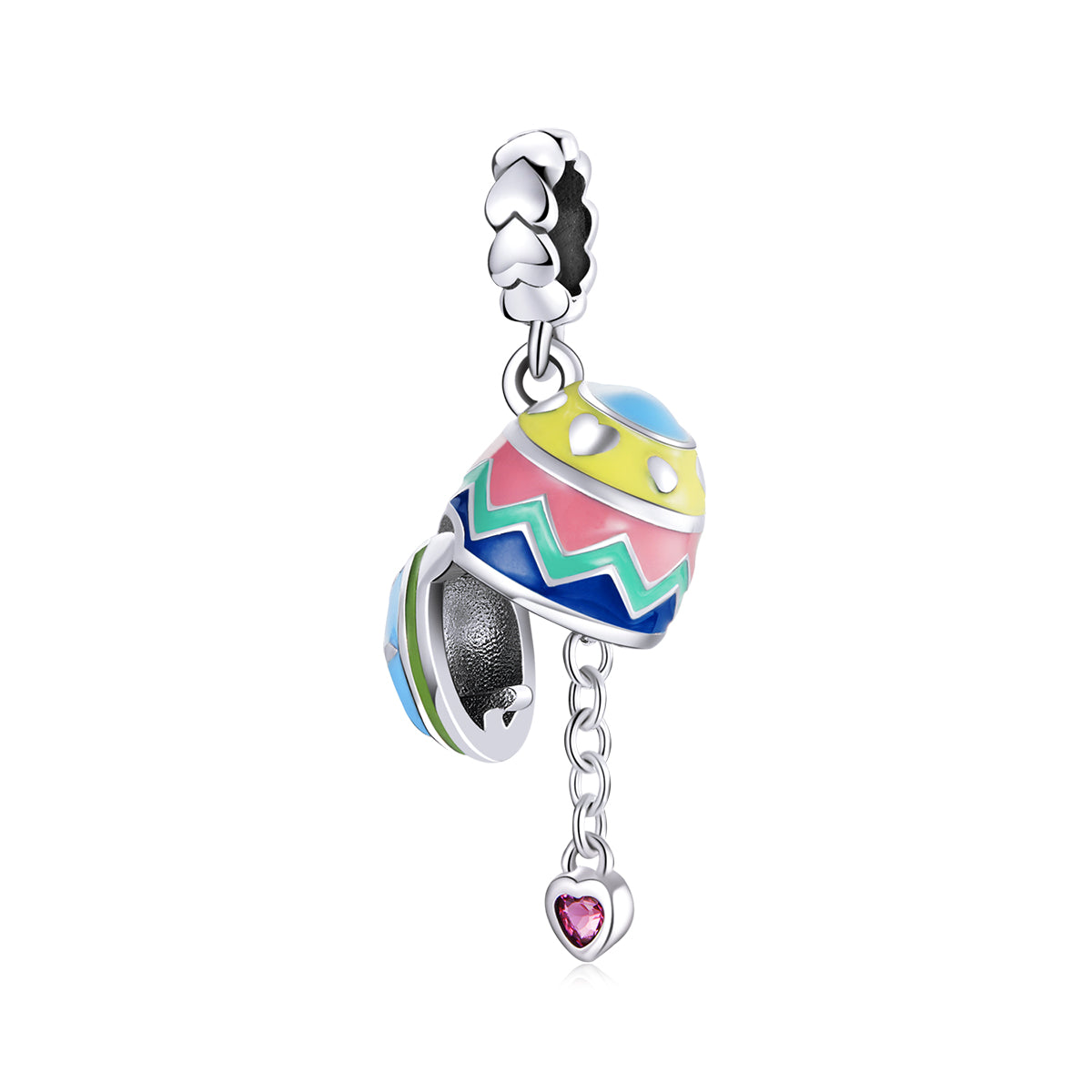 Colourful Easter Egg Dangle Charm - Lullaboo