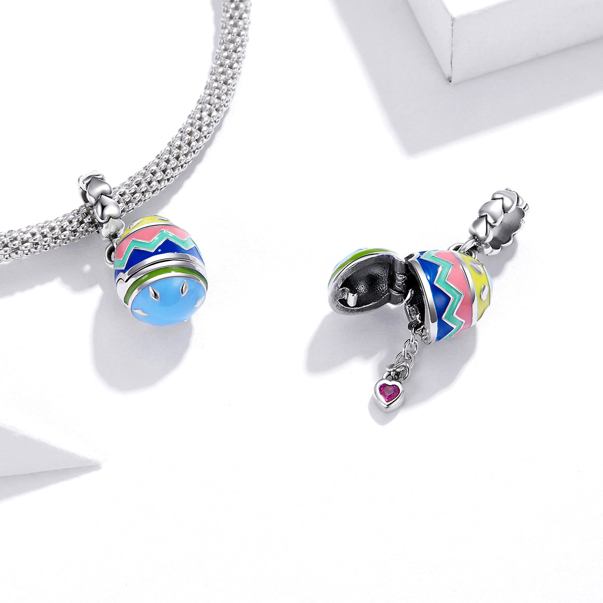 Colourful Easter Egg Dangle Charm - Lullaboo