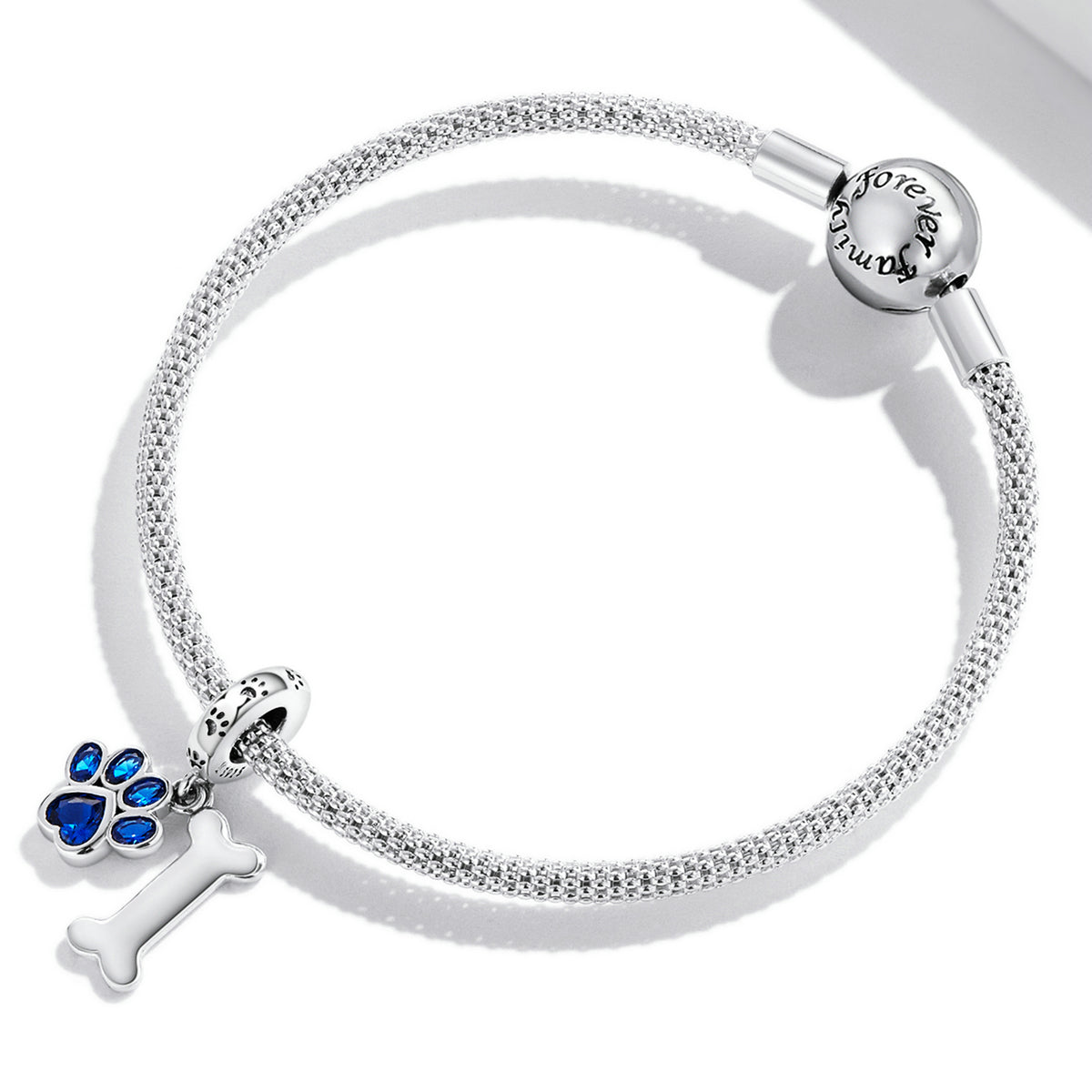 Blue Paw and Bone Charm - Lullaboo