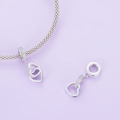Soulmates Interlocking Heart Pendant Charm - Lullaboo
