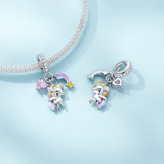 Rainbow Unicorn Dangle Charm