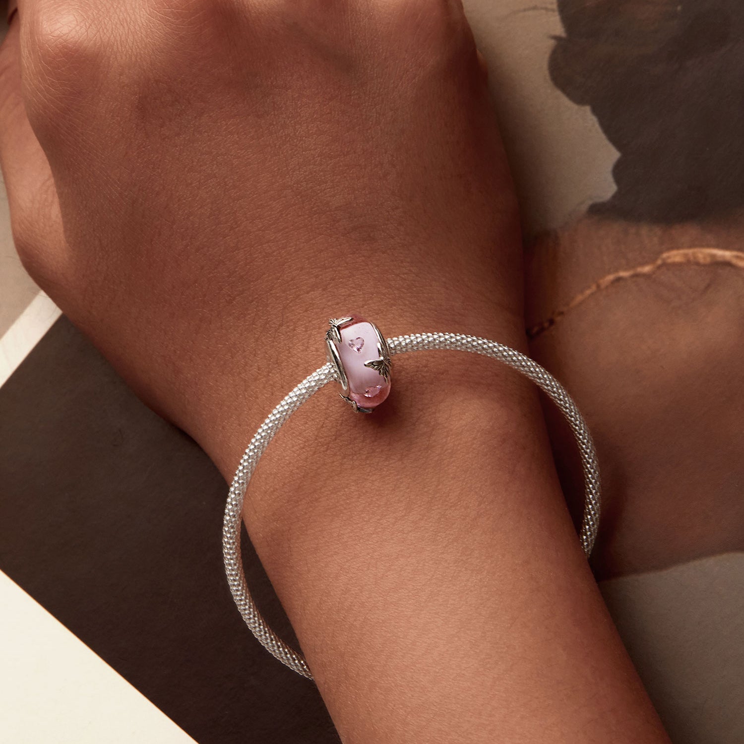 Pink Butterfly Glass Bead - Lullaboo