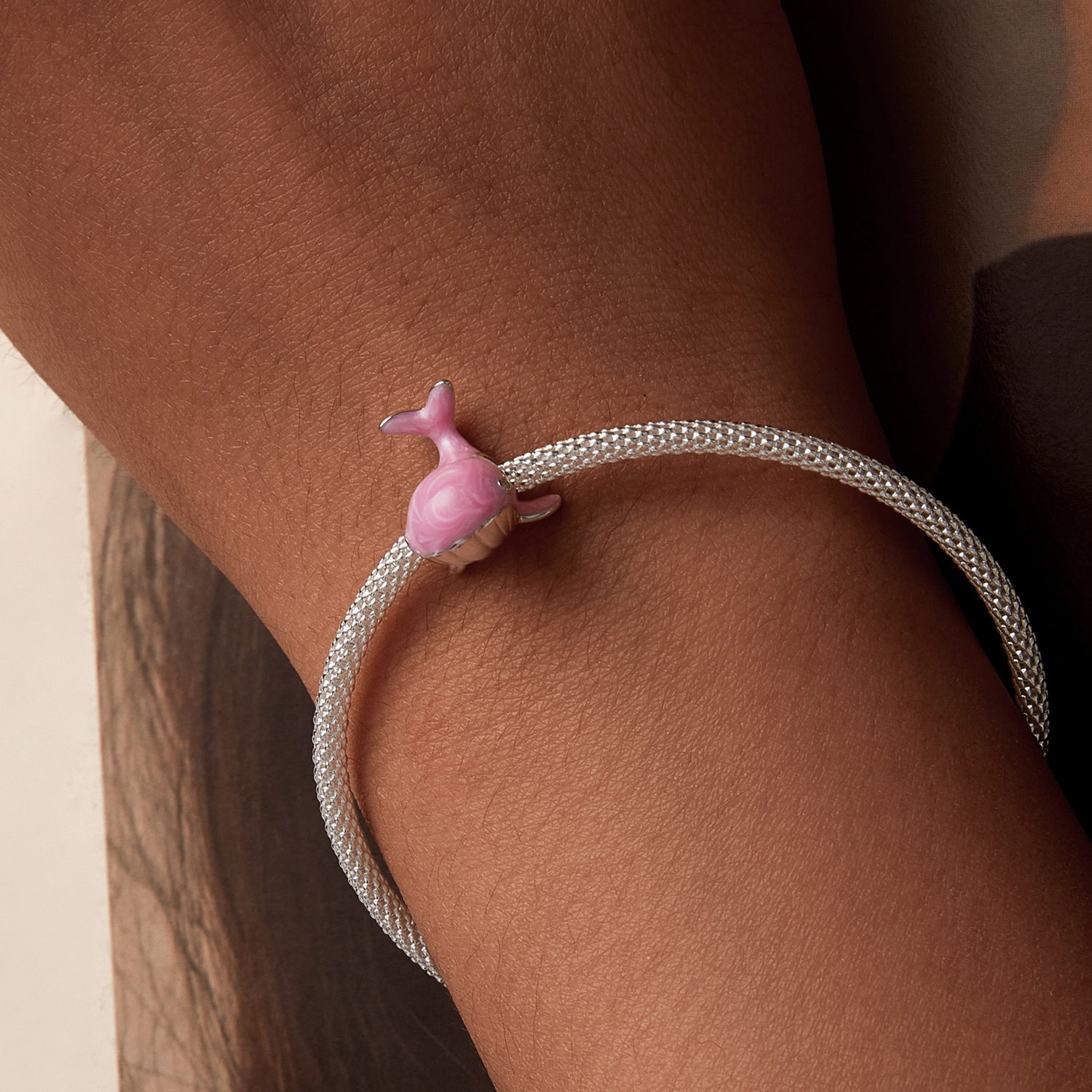 Pink Whale Charm