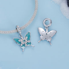 Snowflake Butterfly Dangle Charm