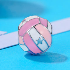 Pink Volleyball Charm